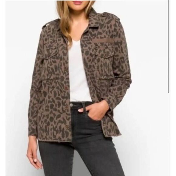 PISTOLA | jagged leopard print utility jacket S - Picture 1 of 11
